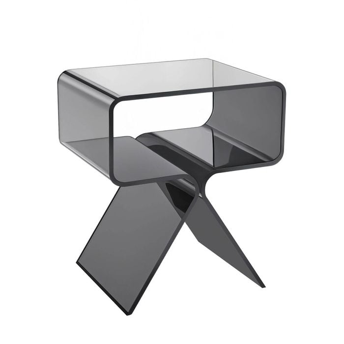Miuz Acrylic Bedside Table - Modern Transparent Nightstand, Waterproof & Compact