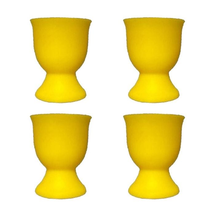 4x Avanti Silicone Egg Cup Won't Absorb Flavours/smells Dishwasher Safe Yellow