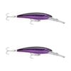 2x Rapala 14cm X Rap Magnum 20 Deep Diving Trolling Lures - Purple Mack