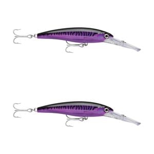 2x Rapala 14cm X Rap Magnum 20 Deep Diving Trolling Lures - Purple Mack