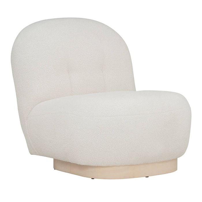 Modern Furniture HELIA 72x75cm Boucle Lounge Chair - Off White
