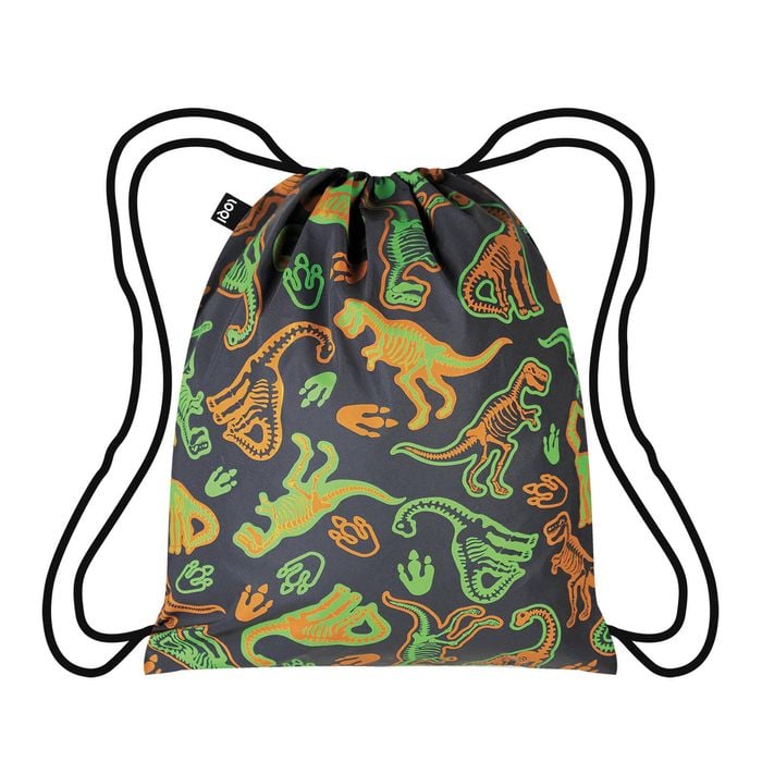 Loqi Kids Dinosaur Skeleton Reflective Mini Backpack Multi-coloured 28x1x34cm