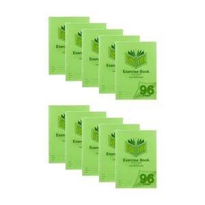 10pk Spirax P119 A4 12mm Ruled Red Margin 70gsm Exercise Writing Book 96 Pages