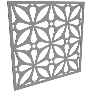 ProtectorAl 300 - 1200 x 300 - 1200mm Palladium Silver Morrocco Unframed Solid Aluminium Decorative Panel