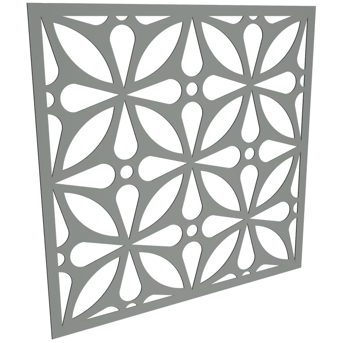 ProtectorAl 300 - 1200 x 300 - 1200mm Palladium Silver Morrocco Unframed Solid Aluminium Decorative Panel
