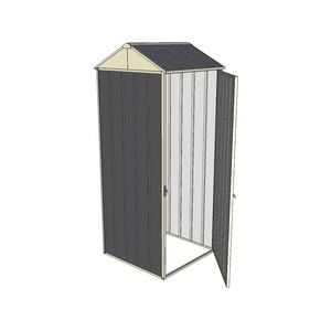Build-a-Shed 0.8 x 0.8 x 2.1m Gable Single Hinged Side Door Shed - Grey