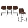 Oikiture Bar Stools Brown X4