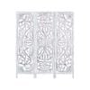 Diego 3 Panel Room Divider Screen Privacy Shoji Timber Wood Stand - White