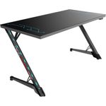 Eureka Ergonomic Z1G-PG1 Gaming Desk With RGB Lights - Glass Desktop