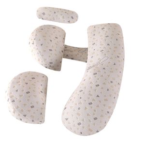Catzon 4 Pcs Pregnancy Pillow Detachable Adjustable Cover-white