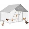 Advwin Large Metal Chicken Coop + Chicken Roosting Perch