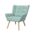 Artiss Armchair Blue Linen Fabric Cindy