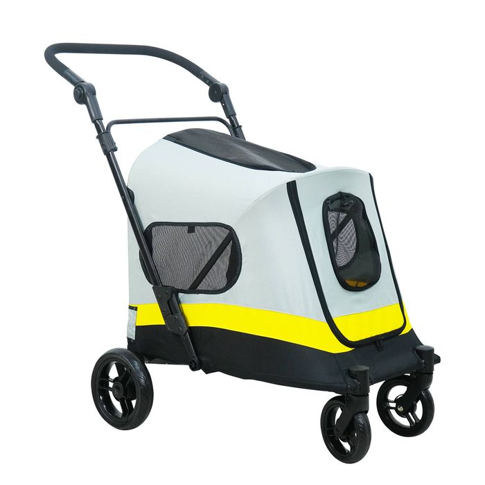 BingoPaw 4-Wheels Pet Dog Stroller Pram Medium Carrier Travel Foldable Stroller 62x73x102cm