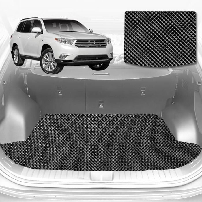 6D Diamond Car Boot Mat for Toyota Kluger (XU40)2007-2013-Cargo Mat-Black-Outback GT