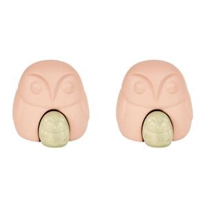2PK Urban Products Family Nesting Owl Ornament Bisque 11cm