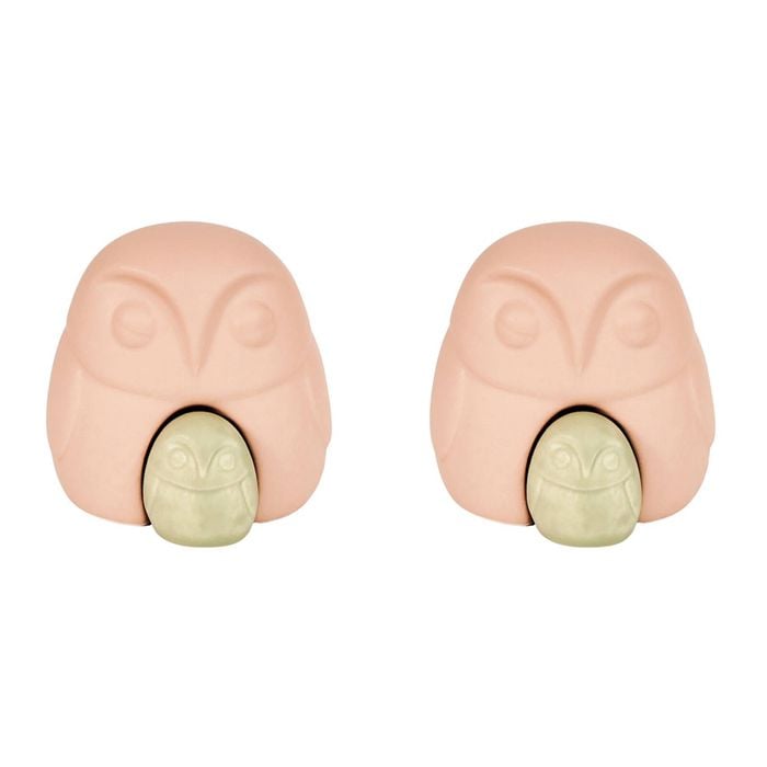 2PK Urban Products Family Nesting Owl Ornament Bisque 11cm