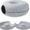 Provecta Large Felt Cat Tunnel Bed Grey - Grey