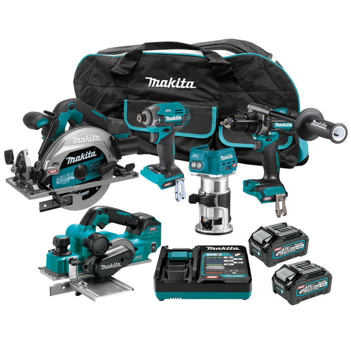 Makita 40V XGT Brushless 5 Piece 4.0ah Combo Kit - DK0203G501