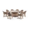 Plantation 8 With Coastal Outdoor Wicker Dining Chairs