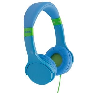Moki Lil Kids Headphones On Ear Headband Volume Limited w/3.5mm Jack Blue 3y+