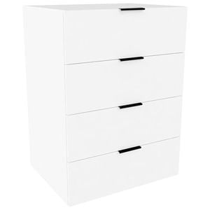 Lugna 1024 x 750 x 580mm White 4 Drawer Ready to Assemble Unit