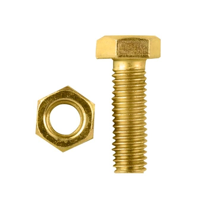 Pinnacle M8 x 25mm Yellow Zinc Hi Tensile Hex Bolt And Nut - 4 Pack
