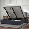 Milano Luxury Gas Lift Bed Frame with Storage Charcoal King