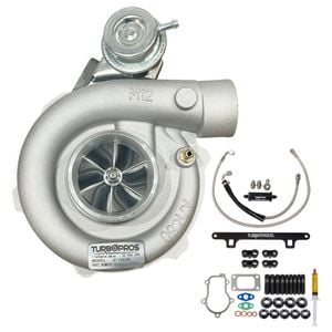 Upgrade Billet Gt3582r Turbo Charger With Oil Feed Line And Support Bracket Kit For Ford Falcon Ba Xr6 Barra 4.0l 2002-2005