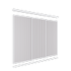 Lugna 2100 x 1801-2700mm VJ Panel Wardrobe Triple Sliding Doors