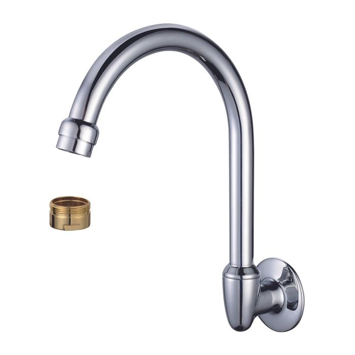 Shaw & Mason Chrome Swivel Wall Sink / Spa Spout WELS 3 Star 9L/Min