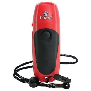 Fox 40 Summit Electronic Whistle w/ Loop Lanyard Red