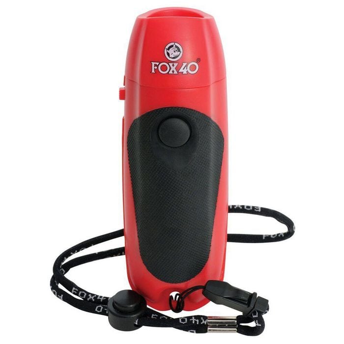 Fox 40 Summit Electronic Whistle w/ Loop Lanyard Red
