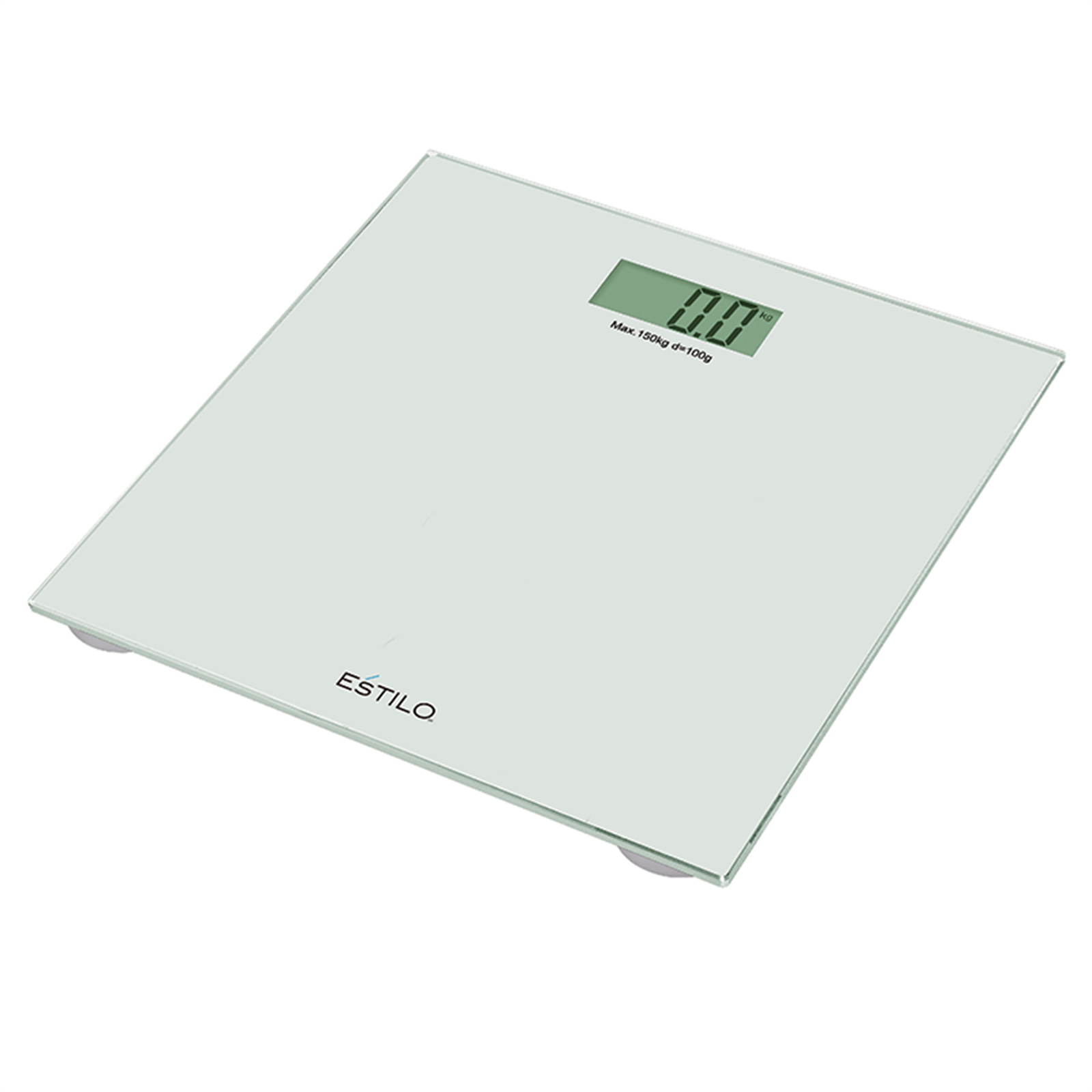Estilo 150kg White Glass Digital Bathroom Scales