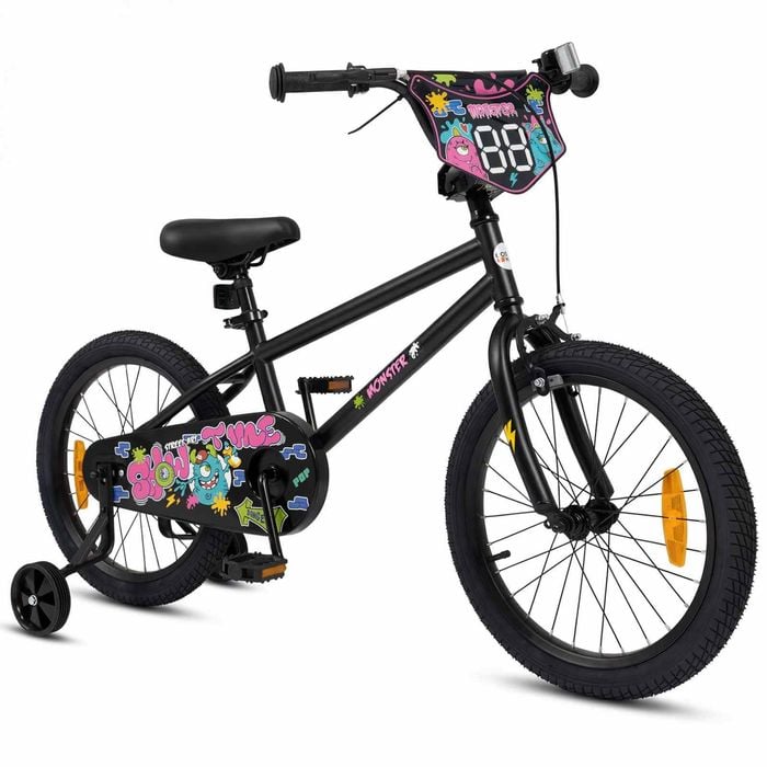 Costway 45cm Kid Bike Adjustable Bicycle Training Wheel Balance Black