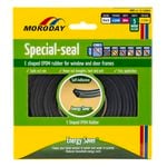 Moroday 9mm x 4.5mm x 5m Black E-Shaped Weatherseal