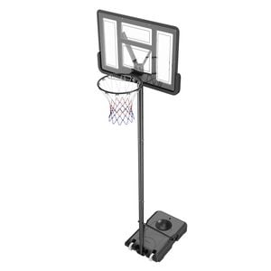 VEVOR Basketball Hoop Black Adjustable Height Portable Backboard System for Outdoor