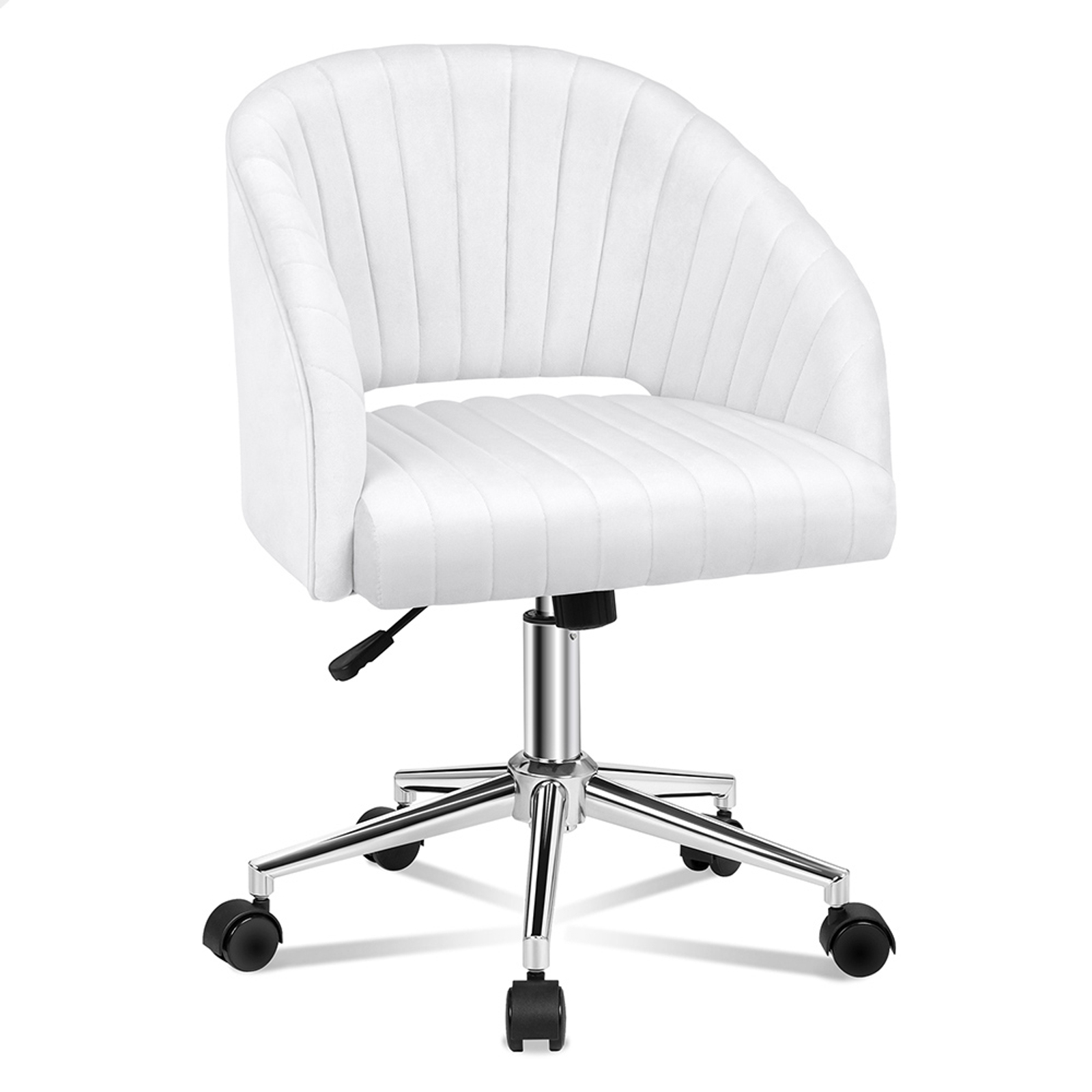 ALFORDSON Velvet Office Chair White Bunnings Australia