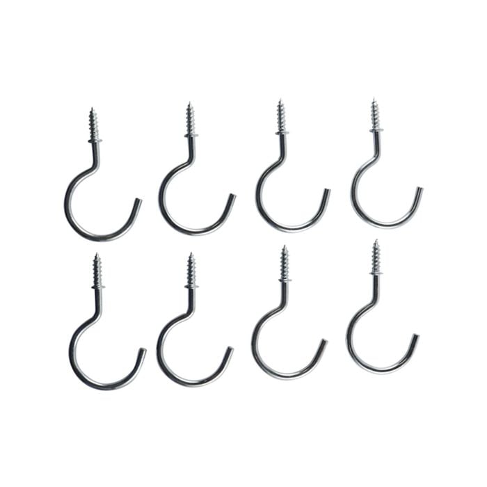 Everhang 28mm Zinc Plated Cup Hook - 8 Pack