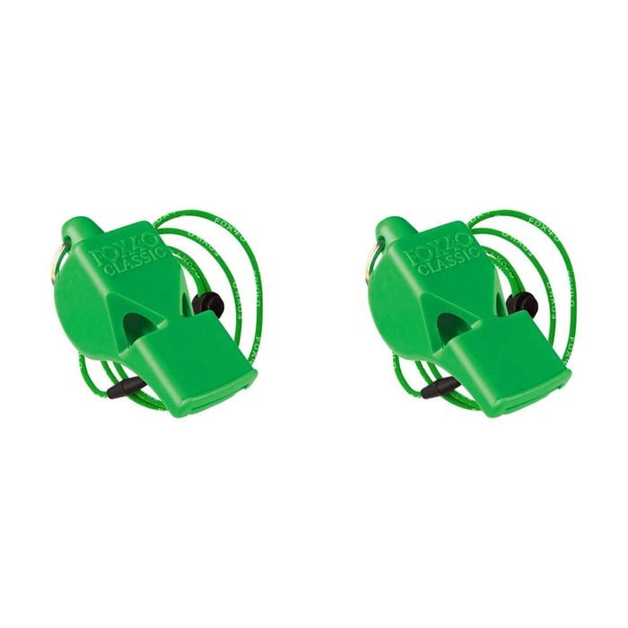 2PK Fox 40 Summit Classic Whistle w/ Breakaway Lanyard Green