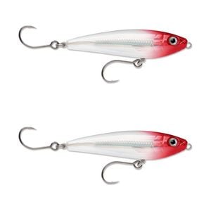 2x Rapala 9cm Saltwater X Rap SubWalk Walk the Dog Bait Fish Lures - Red Ghost