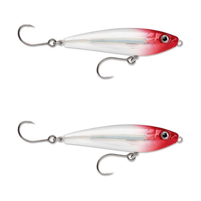 2x Rapala 9cm Saltwater X Rap SubWalk Walk the Dog Bait Fish Lures - Red Ghost
