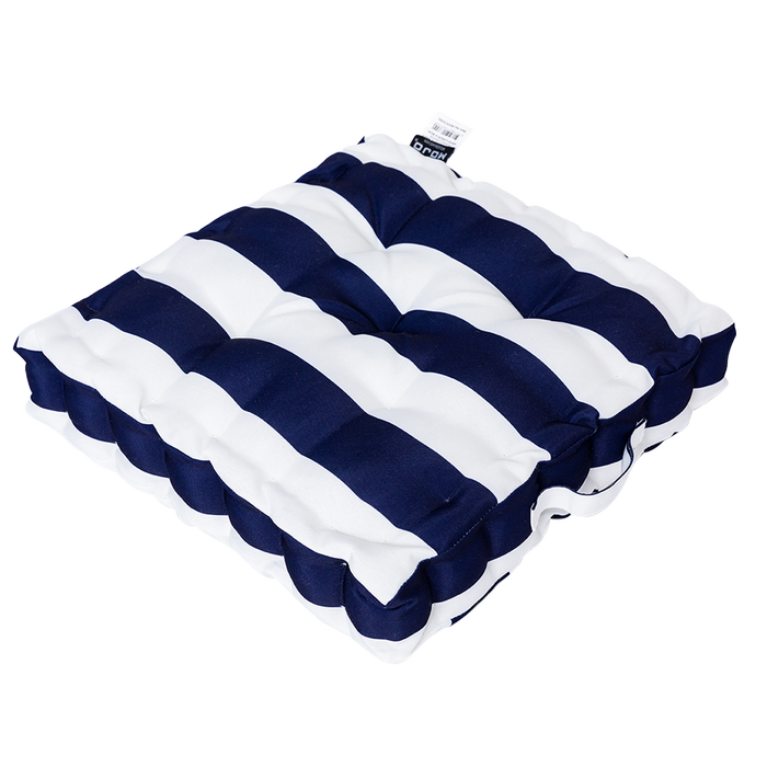Mojo 45cm Cabana Stripe Navy Outdoor Floor Cushion