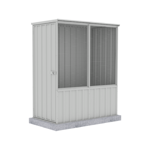 Absco Sheds 1.52 x 0.78 x 1.8m Zincalume Full Door Flat Roof Chicken Coop