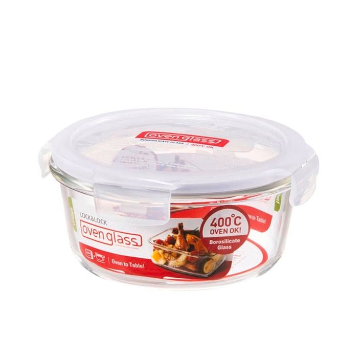 Lock & Lock Glass Round Container 950ml