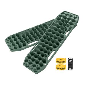 Bunker Indust 2PCS Recovery Tracks Board 10T Mud Sand Snow Traction Boards Green