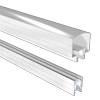Peak 1800mm White Aluminium Balustrade Hand and Base Rail