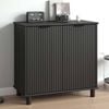 Sorrento 2 Door Sideboard Cupboard - Woodgrain Black