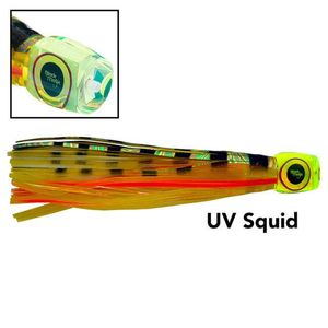 Black Magic Maggot XT 200mm Rigged Trolling Fishing Lure UV Squid