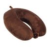 Catzon Travel Pillow Memory Foam Lightweight Portable Headrest-Brown