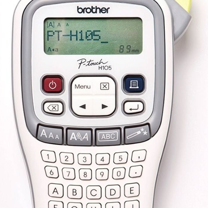 Brother PTH105 WHITE/GRAY ACCENT HANDHELD LABELLER - 3.5-12MM TZE TAPE MODEL